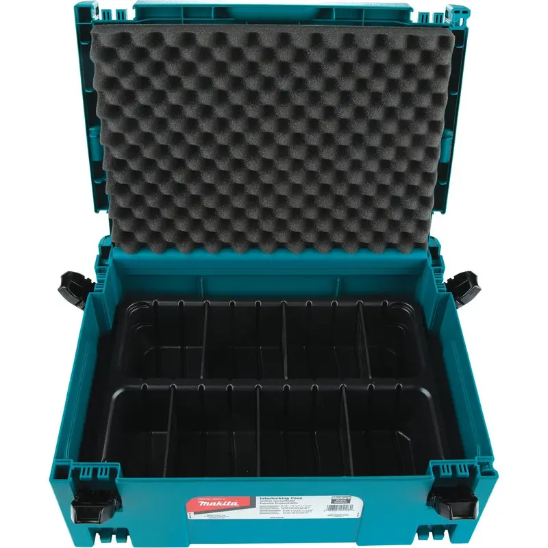 Makita P-83680 MAKPAC Interlocking Case 2 Row Insert Tray with 6 Dividers and Foam Lid (PROMO)