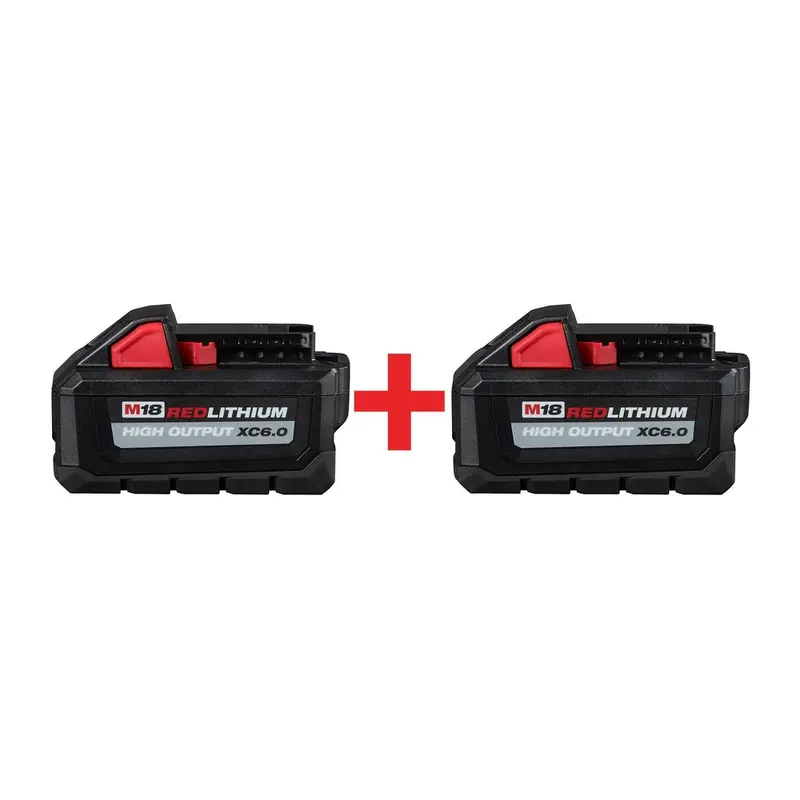 Milwaukee 48-11-1865 M18 REDLITHIUM HIGH OUTPUT XC 6.0Ah Battery, 2-Pack (PROMO)