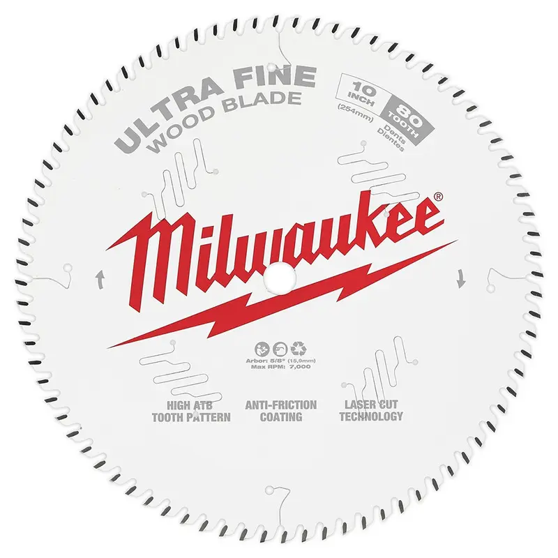 Milwaukee PROMO 48-40-1032 10 in. 80-Tooth Ultra Fine Finish Circular Saw Blade (PROMO)