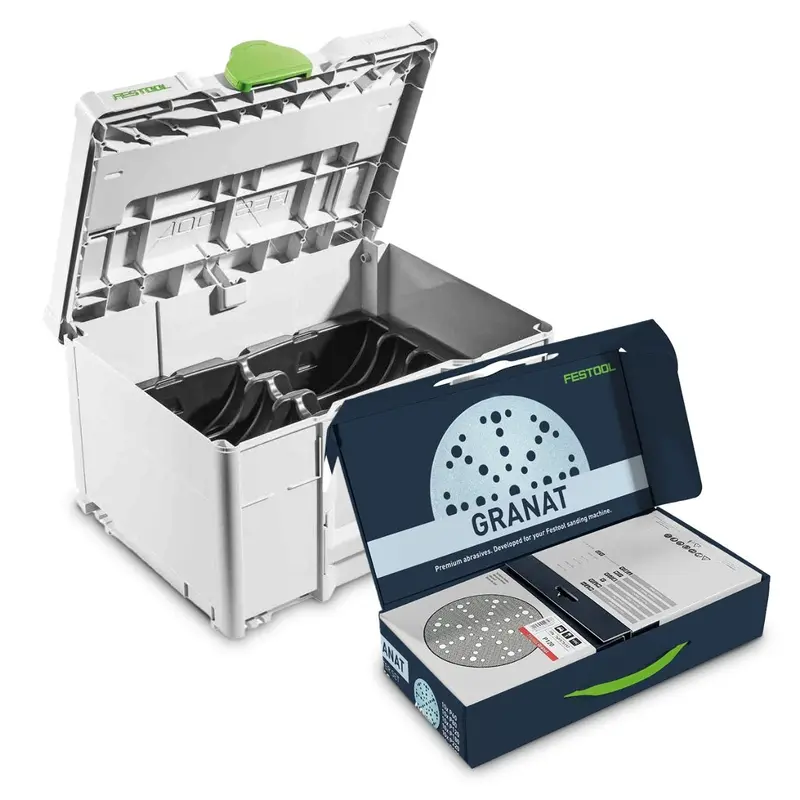 Festool D150 60-Piece 6-in. Granat Abrasives Holiday Value Starter Set with Systainer3 SYS-STF