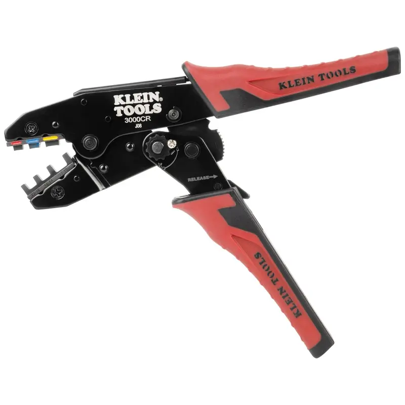 Klein Tools 3007CR Ratcheting Heat Shrink Terminal Crimper, 10-22 AWG