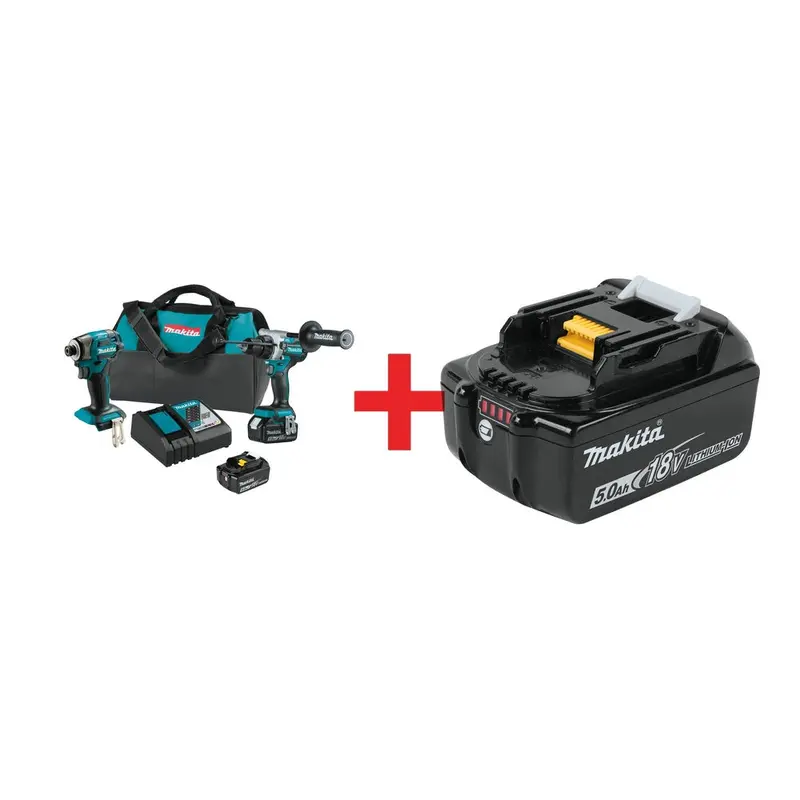Makita 18V LXT Brushless 2-Pc. Combo Kit (5.0Ah) w/ 18V LXT 5.0Ah Battery
