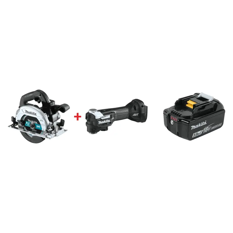 Makita 18V LXT Sub-Compact Brushless 6-1/2" Circular Saw w/ 18V LXT StarlockMax Multi-Tool & 18V LXT 5.0Ah Battery