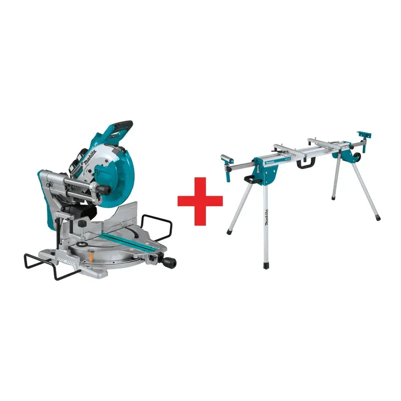 Makita 18V X2 (36V) Brushless 10" Dual-Bevel Sliding Compound Miter Saw 5.0Ah Kit w/ Folding Stand