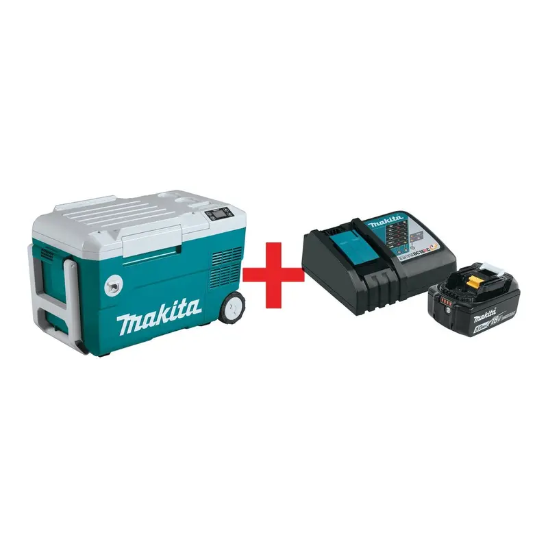 Makita 18V X2 LXT 12V/24V DC Auto AC Cooler/Warmer w/ 18V LXT Battery & Charger Starter Pack (5.0Ah)