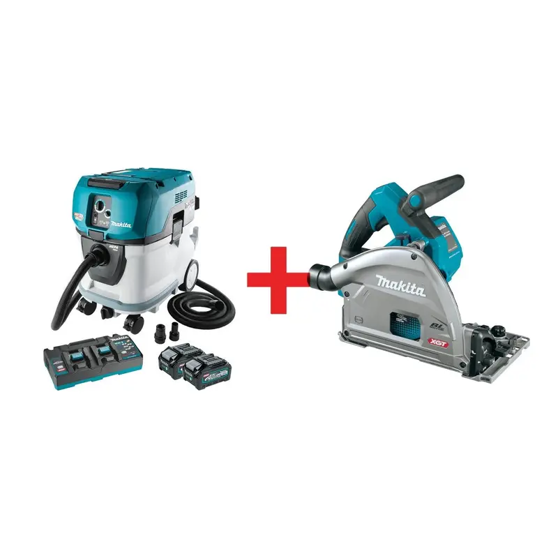 Makita 80V max XGT Brushless 10 Gal. HEPA Wet/Dry Extractor/Vac Kit AWS (4.0Ah) w/ 40V max XGT B6-1/2" Plunge Circular Saw