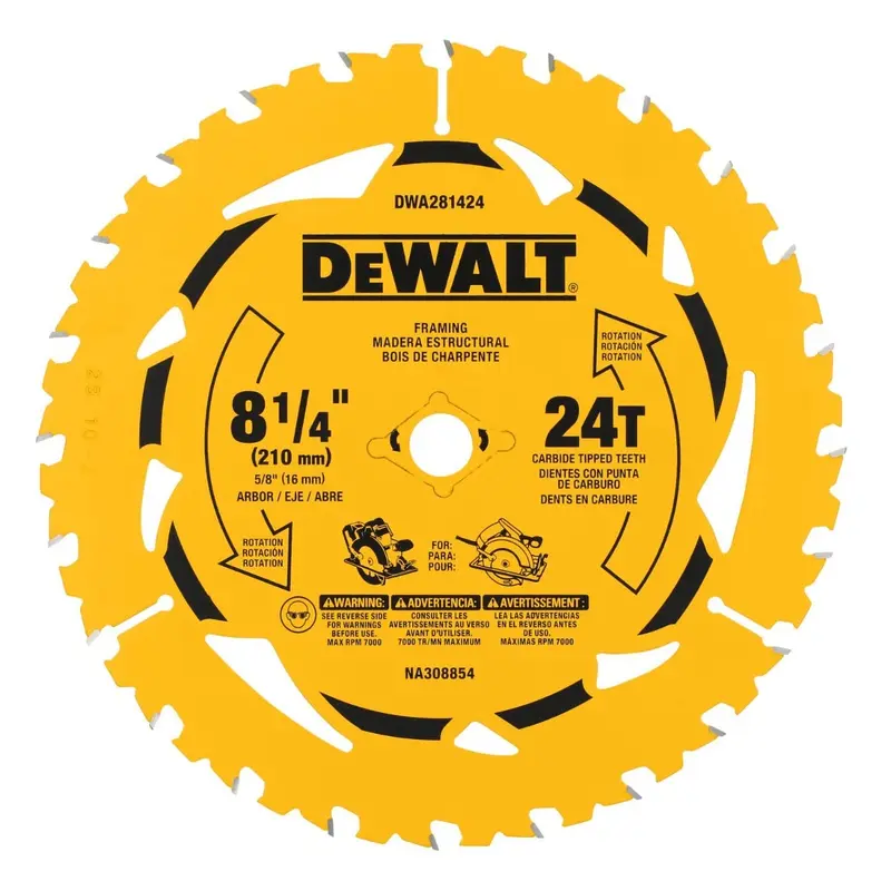 DeWalt 8-1/4 in. 24T Carbide-Tipped Ultra Fine Finish Saw Blade (10-Pack)