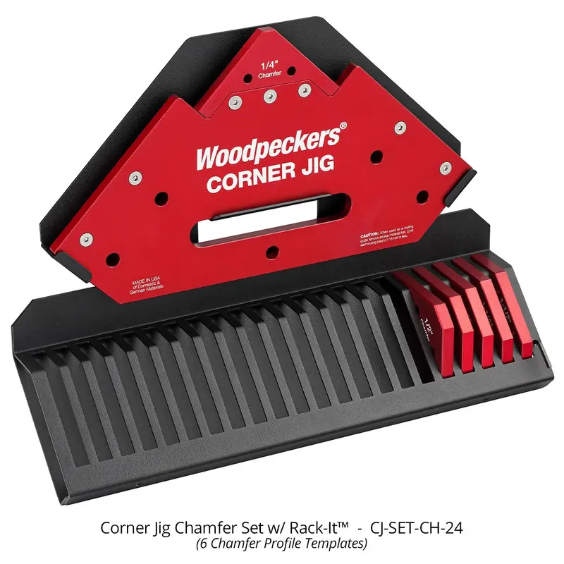 Woodpeckers CJ-SET-CH-24 Corner Jig Chamfer Set