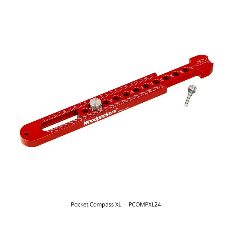 Woodpeckers PCOMPXL24 Pocket Compass, 2" - 21" Range