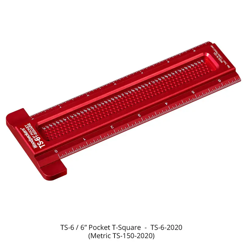Woodpeckers TS-6-2020 Pocket T-Square, 6"