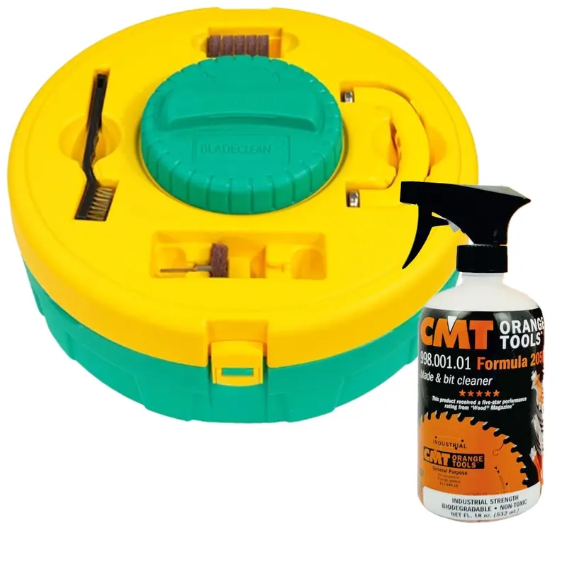 Micro Jig BLADECLEAN Blade & Bit Cleaning System with CMT Woodworking Formula 2050 Cleaner