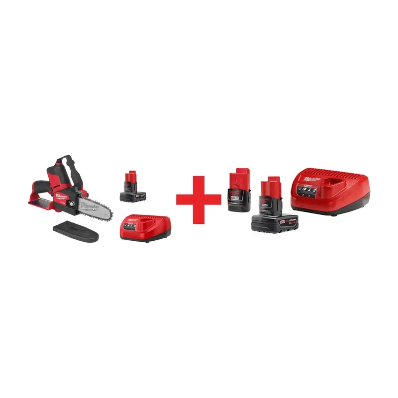 Milwaukee M12 FUEL HATCHET 6 in. Pruning Saw 4.0Ah Kit plus M12 REDLITHIUM Starter Pack