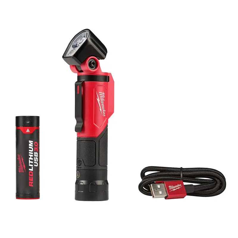 Milwaukee USB Rechargeable Pivoting Flashlight with 1100-Lumen Twist Focus Flashlight