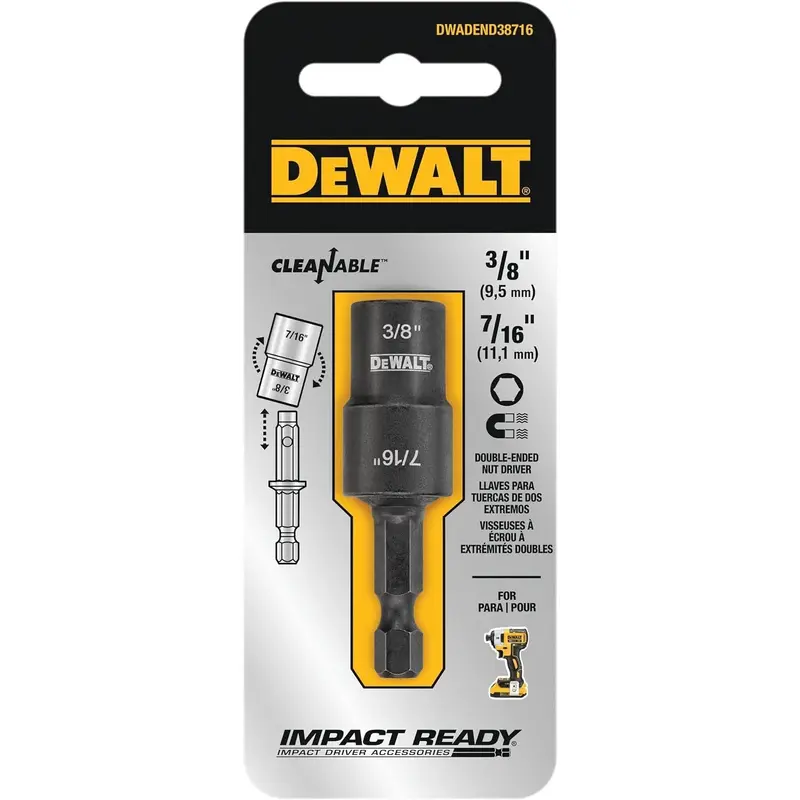 DeWalt DWADEND38716 3/8 in. / 7/16 in. Impact Ready Double-Ended Nut Driver