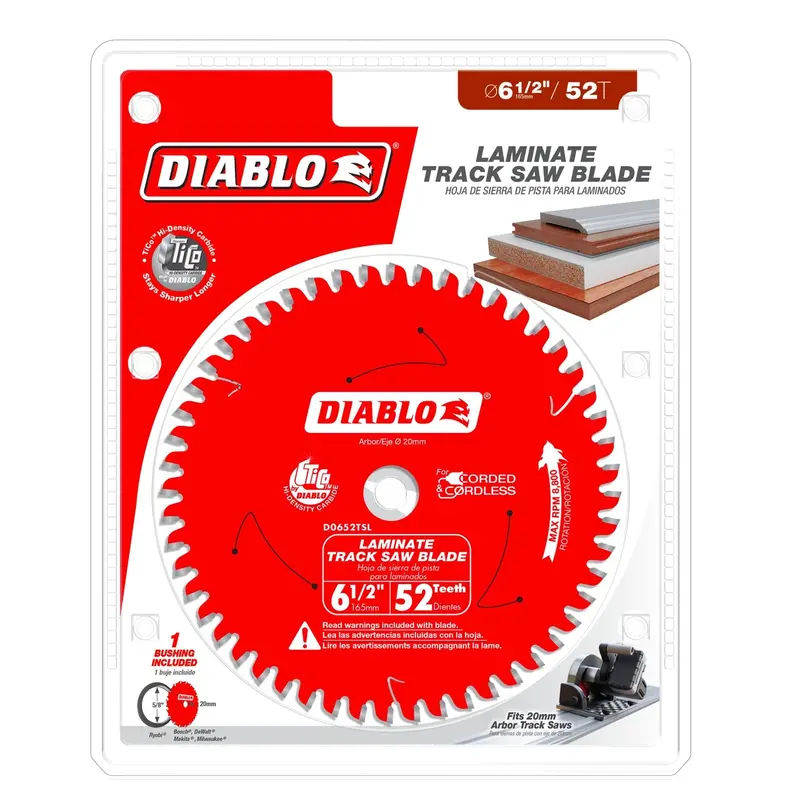 Diablo D0652TSL 6-1/2 in. 52-Teeth Track Saw Blade for Laminate