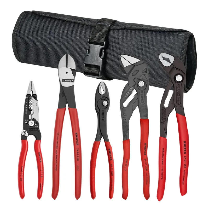 Knipex 9K 00 80 150 US 5-Piece Core Pliers Set in Tool Roll