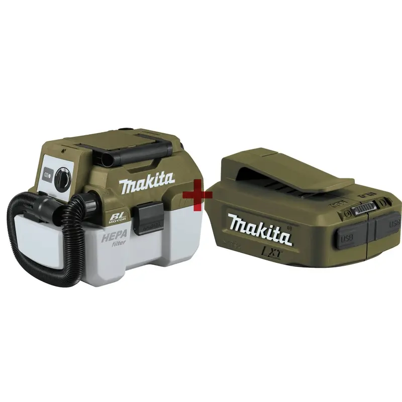 Makita Outdoor Adventure 18V LXT Brushless Wet/Dry Vacuum (Bare Tool) with Cordless Power Source (Bare Tool)