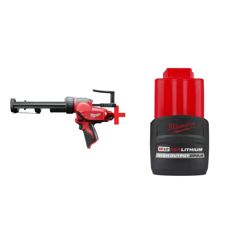 Milwaukee M12 10oz. Caulk and Adhesive Gun Bare Tool with Battery Pack