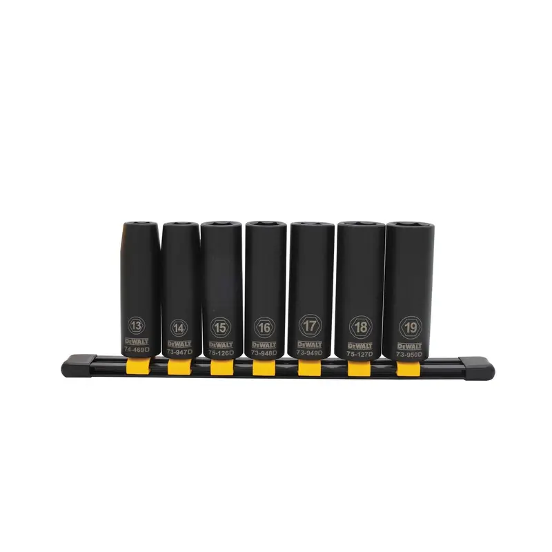 DeWalt DWMT74449OSP 7-Piece 1/2 in. Drive Metric Deep Impact Socket Set