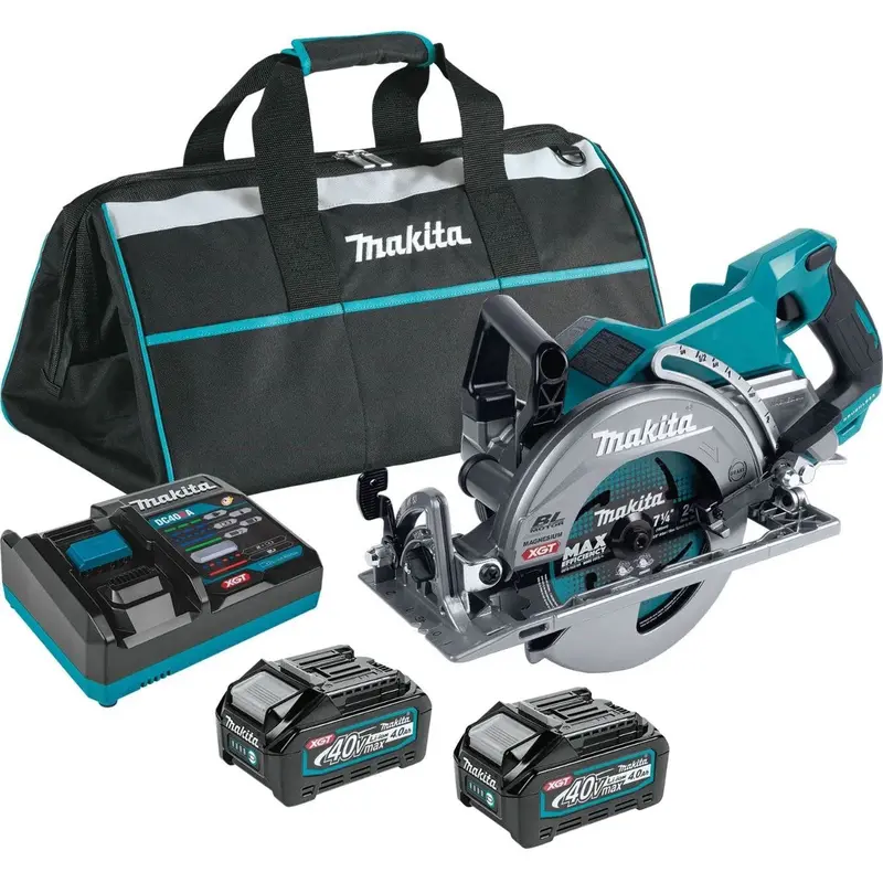 Makita 40V max XGT Brushless Rear Handle 7-1/4 Circular Saw 4.0Ah Kit /w 2 Batteries
