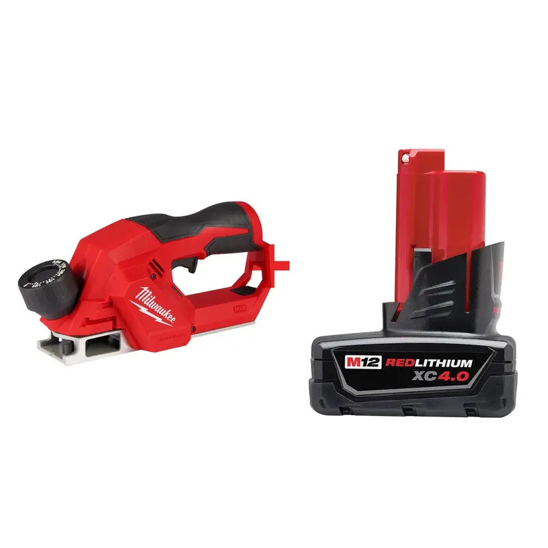 Milwaukee M12 Brushless 2-inch Planer with Battery Pack
