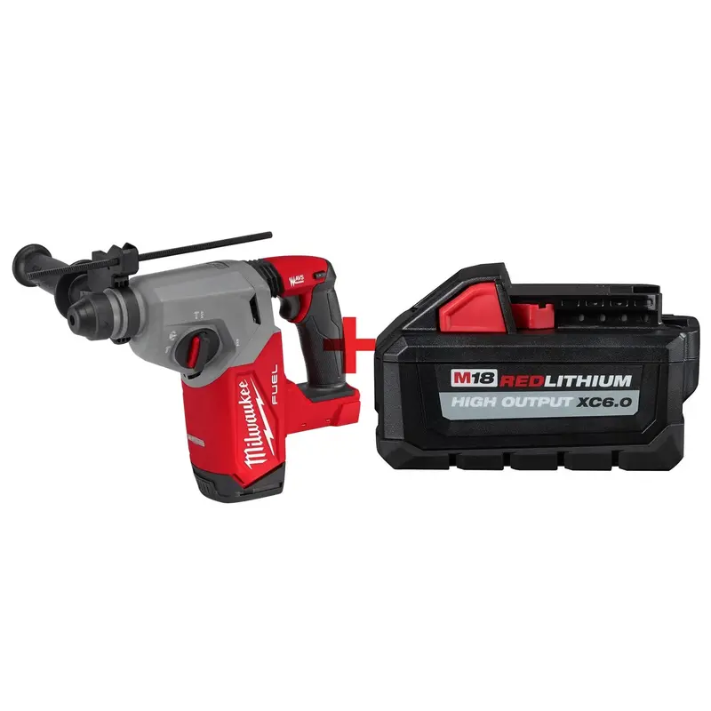 Milwaukee M18 FUEL 1" SDS Plus Rotary Hammer with M18 Battery Pack