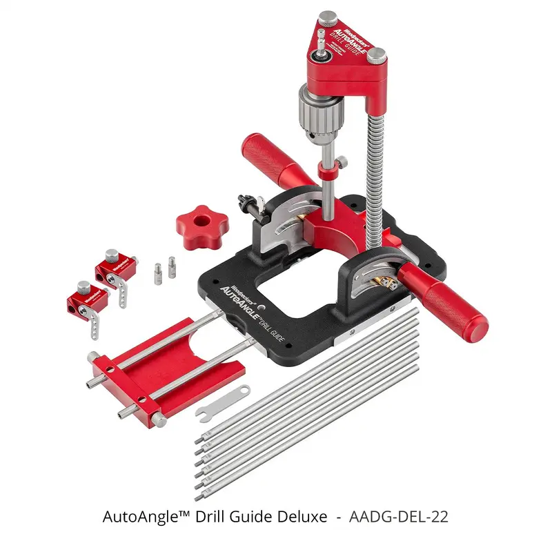 Woodpeckers AADG-DEL-22 AutoAngle Drill Guide Deluxe Set