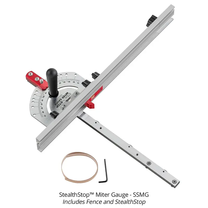 Woodpeckers SSMG StealthStop Miter Gauge w/ Fence and Stop