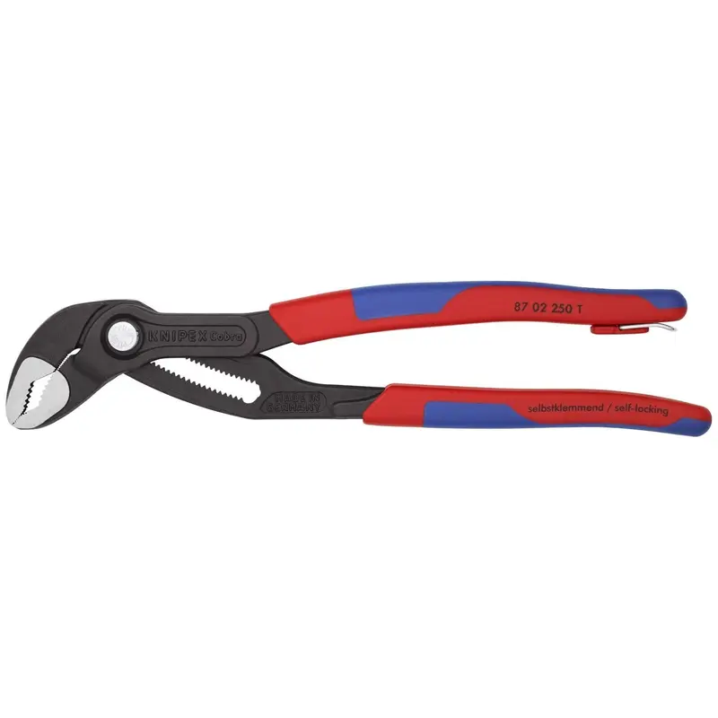 Knipex 87 02 250 T BKA Cobra Water Pump Pliers-Tethered Attachment