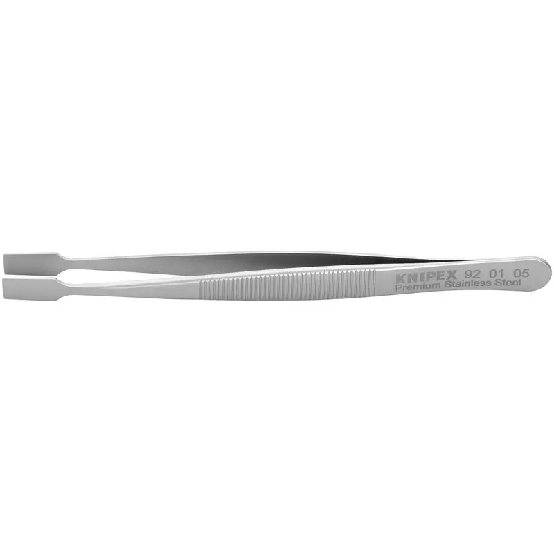 Knipex 92 01 05 Premium Stainless Steel Gripping Tweezers-Blunt Tips