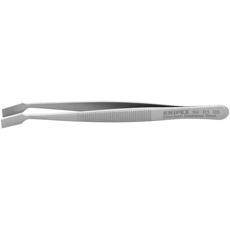 Knipex 92 01 06 Premium Stainless Steel Gripping Tweezers-30Angled-Blunt Tips