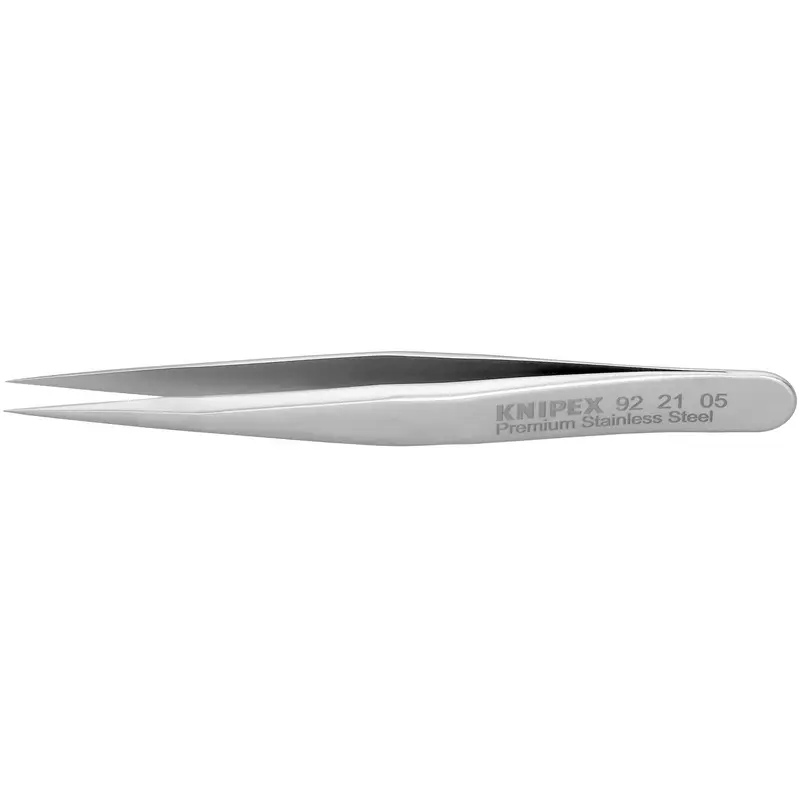 Knipex 92 21 05 Premium Stainless Steel Gripping Tweezers-Needle-Point Tips