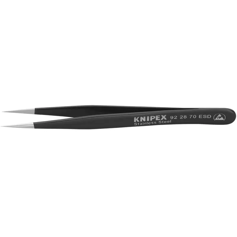 Knipex 92 28 70 ESD Stainless Steel Gripping Tweezers-Needle-Point Tips-ESD