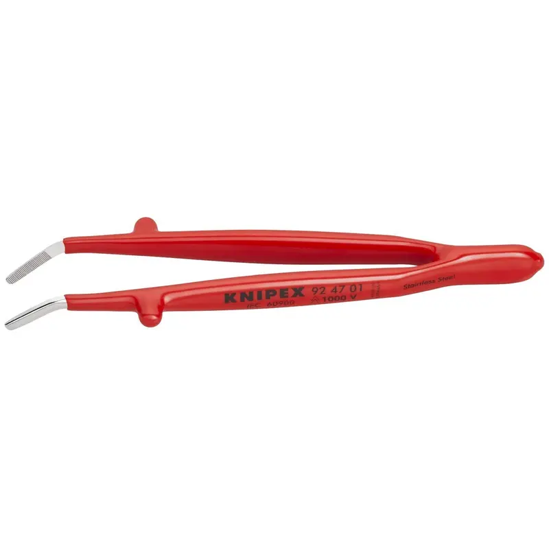 Knipex 92 47 01 Stainless Steel Gripping-30Angled Tweezers-1000V Insulated