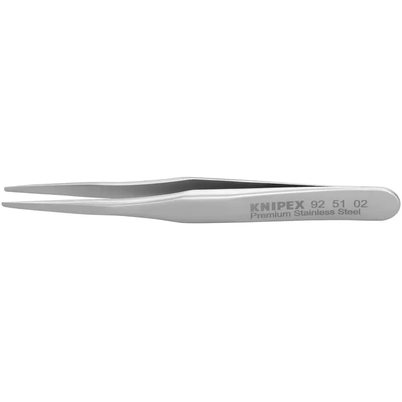 Knipex 92 51 02 Premium Stainless Steel Gripping Tweezers-Blunt Tips