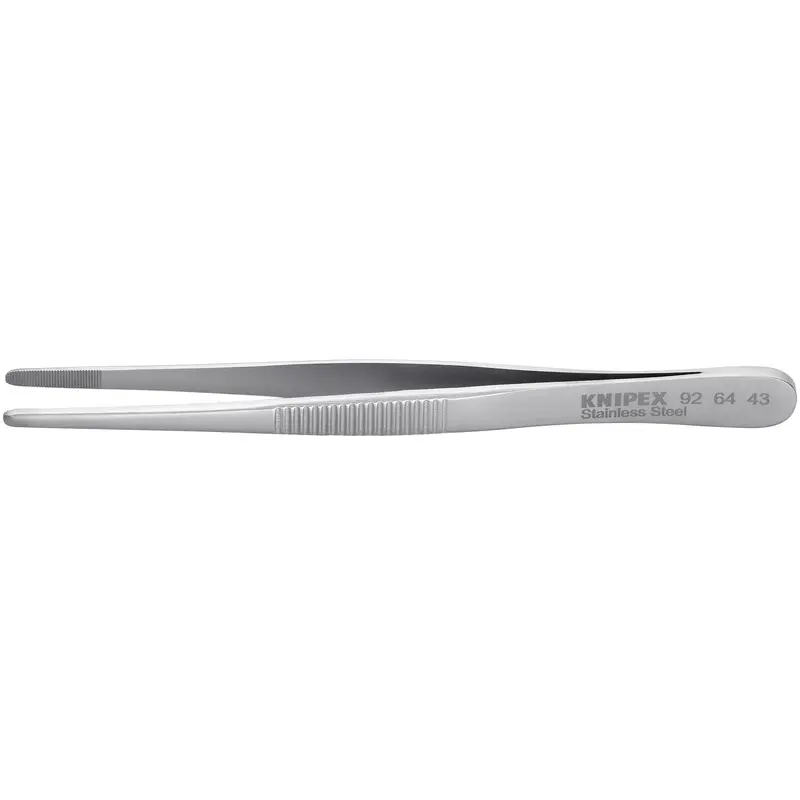 Knipex 92 64 43 Stainless Steel Gripping Tweezers-Blunt Tips