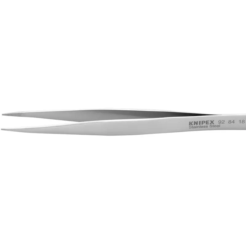 Knipex 92 84 18 Stainless Steel Gripping Tweezers-Blunt Tips