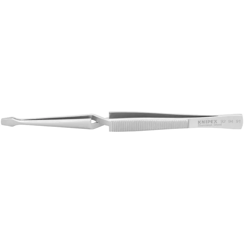 Knipex 92 94 91 Stainless Steel Gripping Cross-Over Tweezers-Blunt Tips