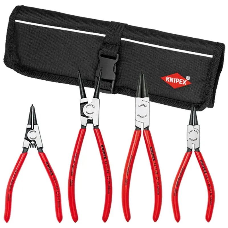 Knipex 9K 00 19 53 US 4 Pc Snap Ring Set In Pouch-Straight