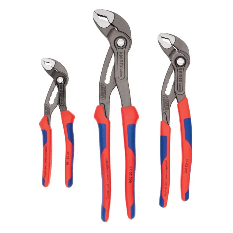 Knipex 9K 00 80 05 US 3 Pc Cobra Water Pump Pliers Set