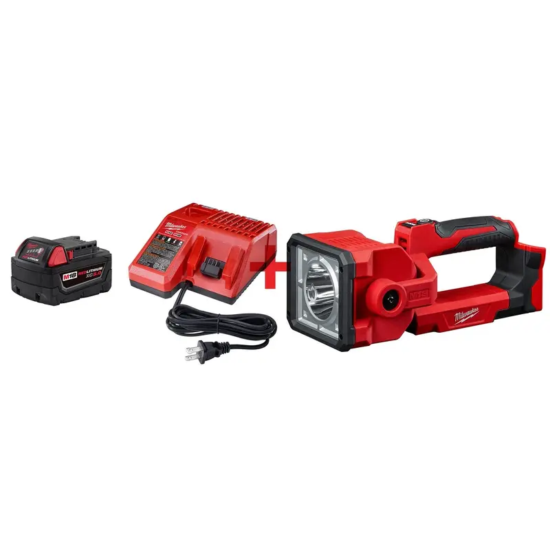 Milwaukee M18 REDLITHIUM XC5.0 System Starter Kit with M18 1,250-Lumen Search Light
