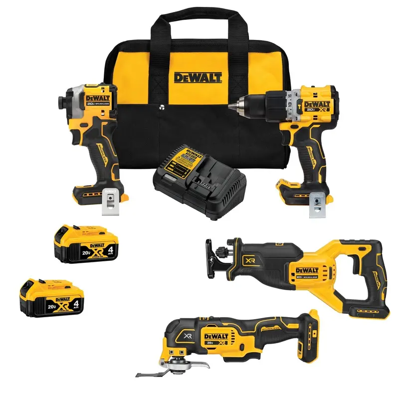 DeWalt DCK4050M2 20V MAX Brushless 4-Tool 4.0Ah Combo Kit