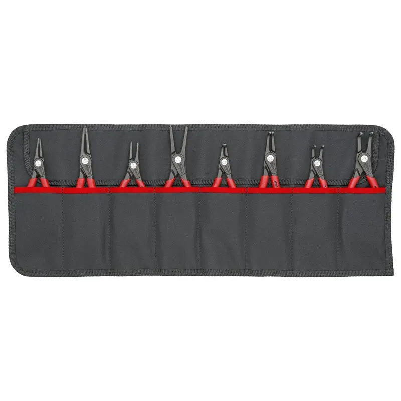 Knipex 00 19 58 V02 8 Pc Precision Snap Ring Pliers Set in Tool Roll