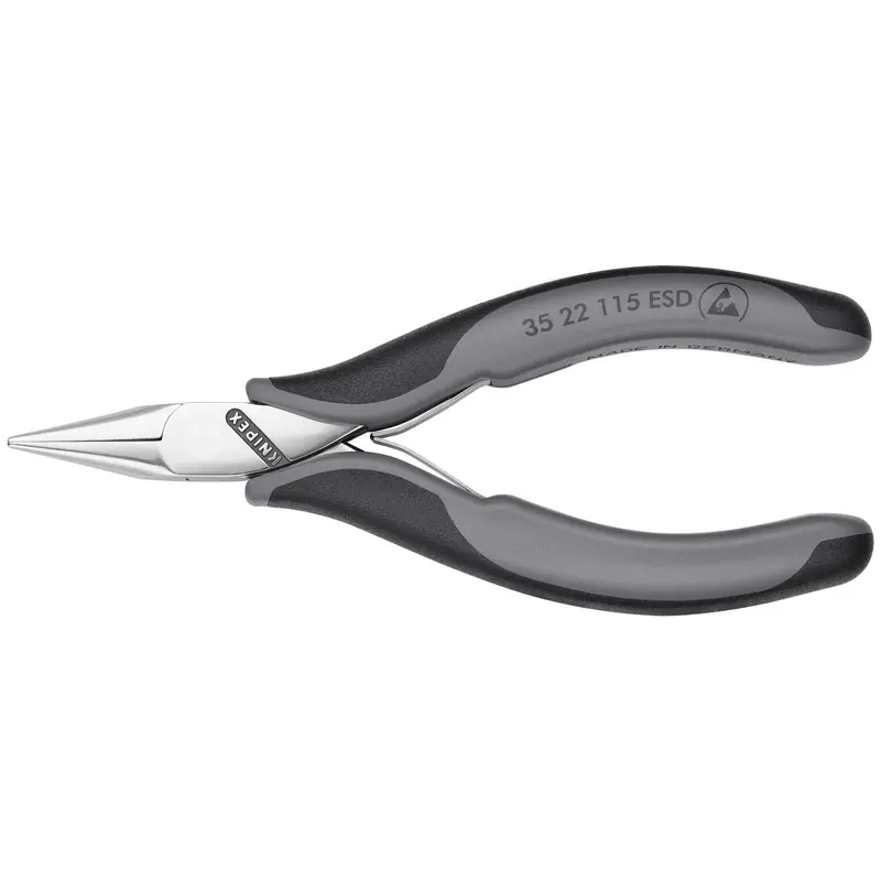 Knipex 35 22 115 ESD Electronics Pliers-Half Round Tips, ESD Handles