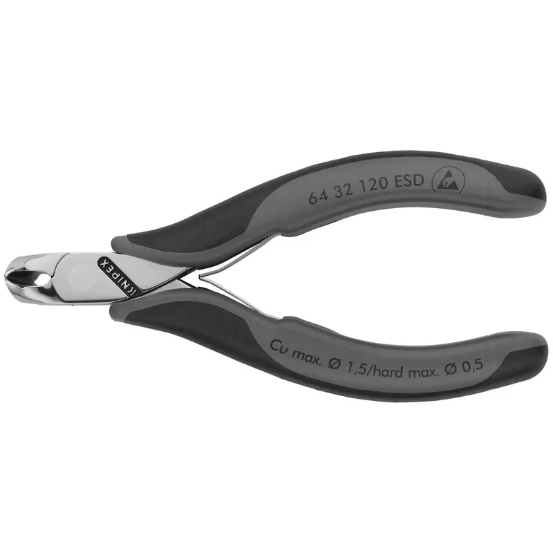 Knipex 64 32 120 ESD Electronics End Cutting Nippers-ESD Handles