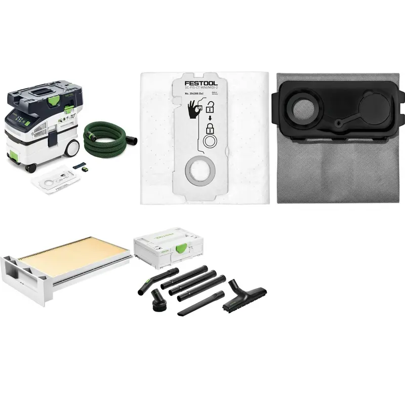 Festool CTC MIDI I Cordless 36V Mobile HEPA Dust Extractor BASIC Elite Bundle