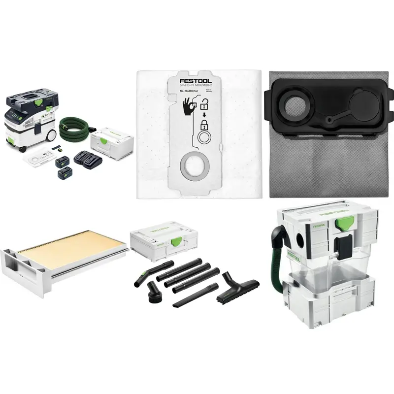 Festool CTC MIDI I Cordless 36V Mobile HEPA Dust Extractor Elite Bundle