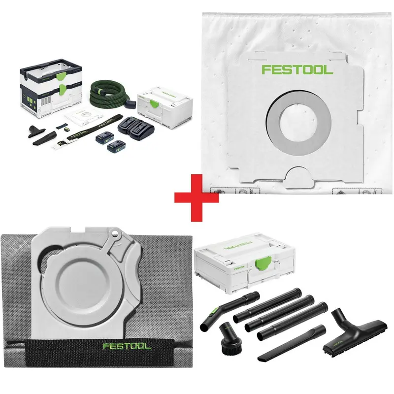 Festool CTC SYS Cordless 36V Mobile HEPA Dust Extractor Pro Bundle