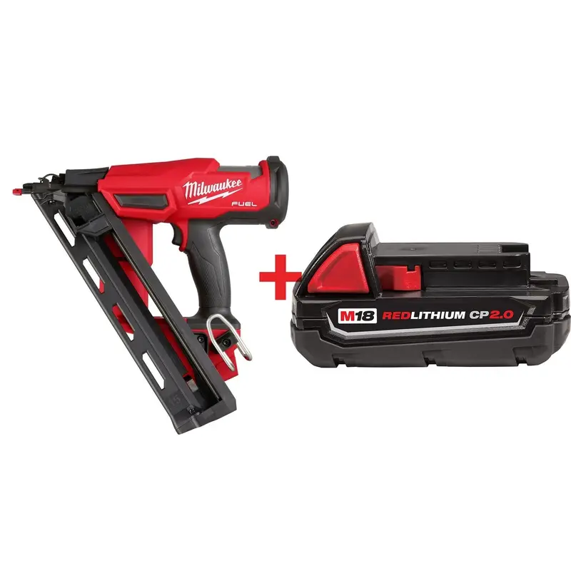 Milwaukee M18 FUEL 15-Gauge Finish Nailer with M18 2.0Ah Compact Battery Pack