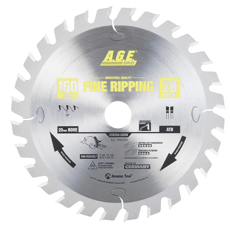 Amana Tools MD160-280TB 160mm 28T General Purpose Blade (Fits Festool)